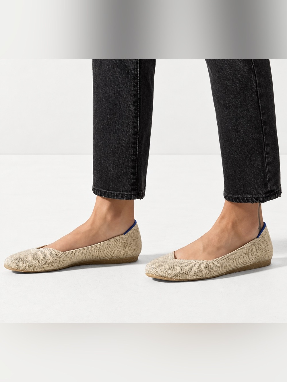 Rothy's Womens The Flat Tan Round Toe Comfort Slip On Ballet Flats Size W 7